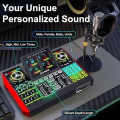 Podcast Microphone Bundle with Live Sound Board Audio Mixer Equipment