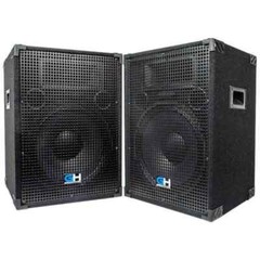 Pair of Passive 15 Inch 2-Way PA/DJ Loudspeaker Cabinets – 800 Watts Full Range