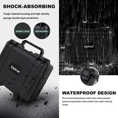 Microphone Storage Case 8×7.7×2.9in Waterproof Pre-Cut Foam for Shure SM58