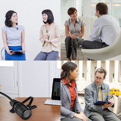 Lapel Mic Clip on Shirt Microphone Metal Tie and 1.34 x 0.6 inch, black