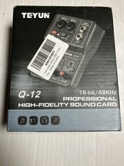 TEYUN Q-12 Audio Interface High-Fidelity Sound Card 16bit/48kHz FOR PARTS