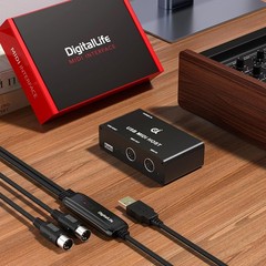 BridgeCore USB MIDI Host, USB to 5-PIN DIN MIDI Black, Metal | Connects USB M…
