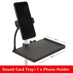 Protable Sound Card Tray Holder Accessory Adjustable Bracket Metal+Plastic