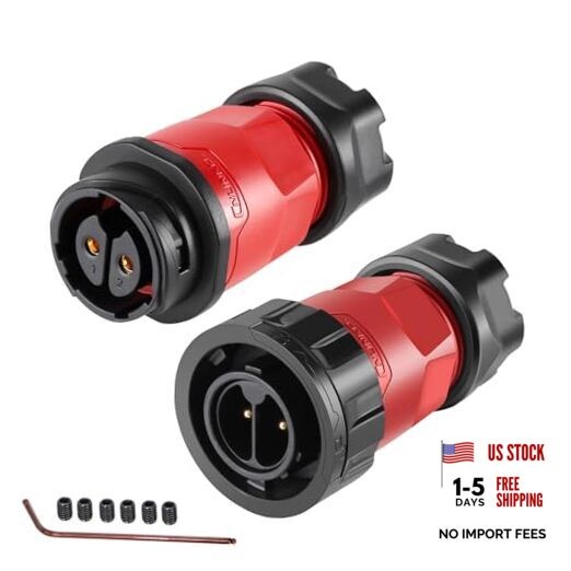 YM-20 2 PIN Screw Lock Waterproof Connector IP68 Circular 2-Pin Screw-Assembly