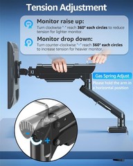 Single Monitor Mount for 32 27 24 22 inch Screen, Monitor Arm Holds 4.4-22 lb…