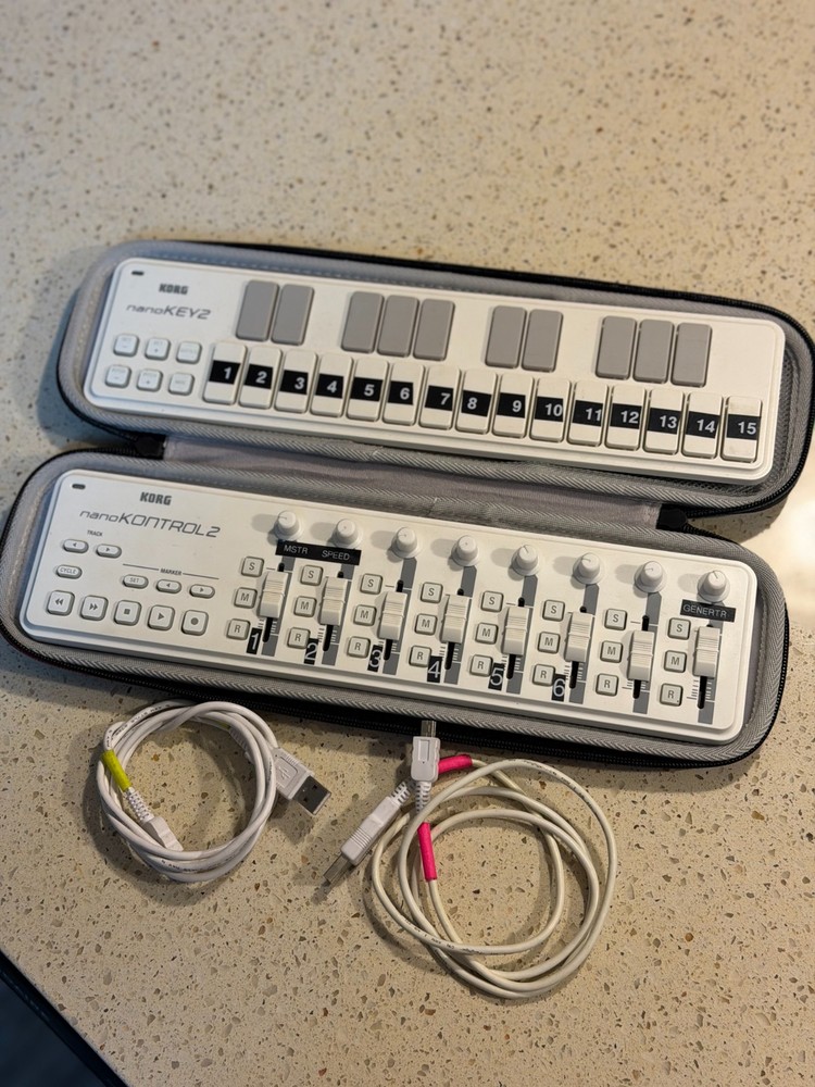 Korg nanoKEY2 + nanoKONTROL2 USB MIDI Controllers Bundle w/ Case