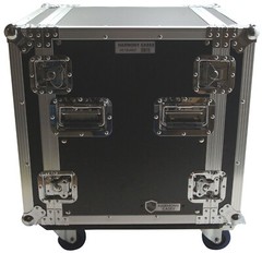 Harmony Cases HC12UADC Flight DJ Amp 12U Veritcal Rack Amplifier DJ Case Wheels