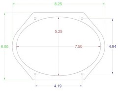 5×7″ / 6×8″ Speaker Spacers Depth Extender Extending Rings – 1″ thick – 1 Pair