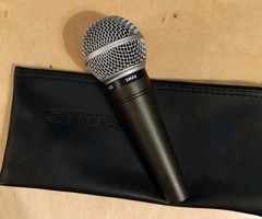Shure SM48 Handheld Wired Microphone, Black, XLR 3-Pin Unused In Carrying Case