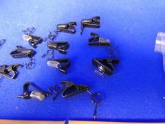 Sony, Pearstone, Sennheiser, Auray Assorted Lav Mic Clips, Klammer Clamps QTY 65