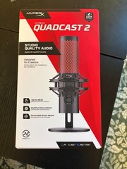 HyperX Quadcast 2 Microphone Black Red W/Removable Shock Mount