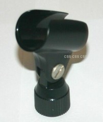 Vintage Microphone Holder for Microphone Stand – Black Plastic, Metal Screw