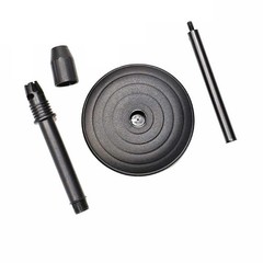 ThtRht Desktop Microphone Stand Replacement Weighted Metal Adjustable Black