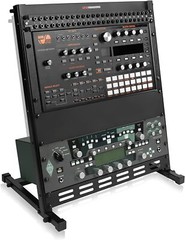 Gator Angled Metal Desktop Rack Stand with Non-Slip Rubber Feet; 12U Rack Space