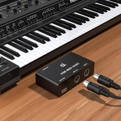 BridgeCore USB MIDI Host, USB to 5-PIN DIN MIDI Black, Metal | Connects USB M…