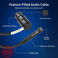 Devinal XLR to 3.5mm Rotatable Cable 1FT