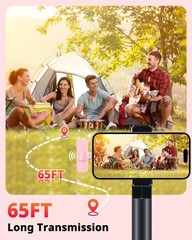 KoXeetech Pink Mini Wireless Microphone for iPhone & Android, mini, pink