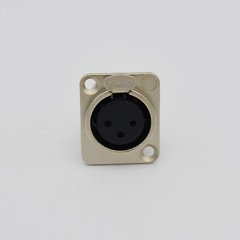 10,XLR 3-Pin Female Metal Panel Mount Chassis Microphone Jack Audio Connector