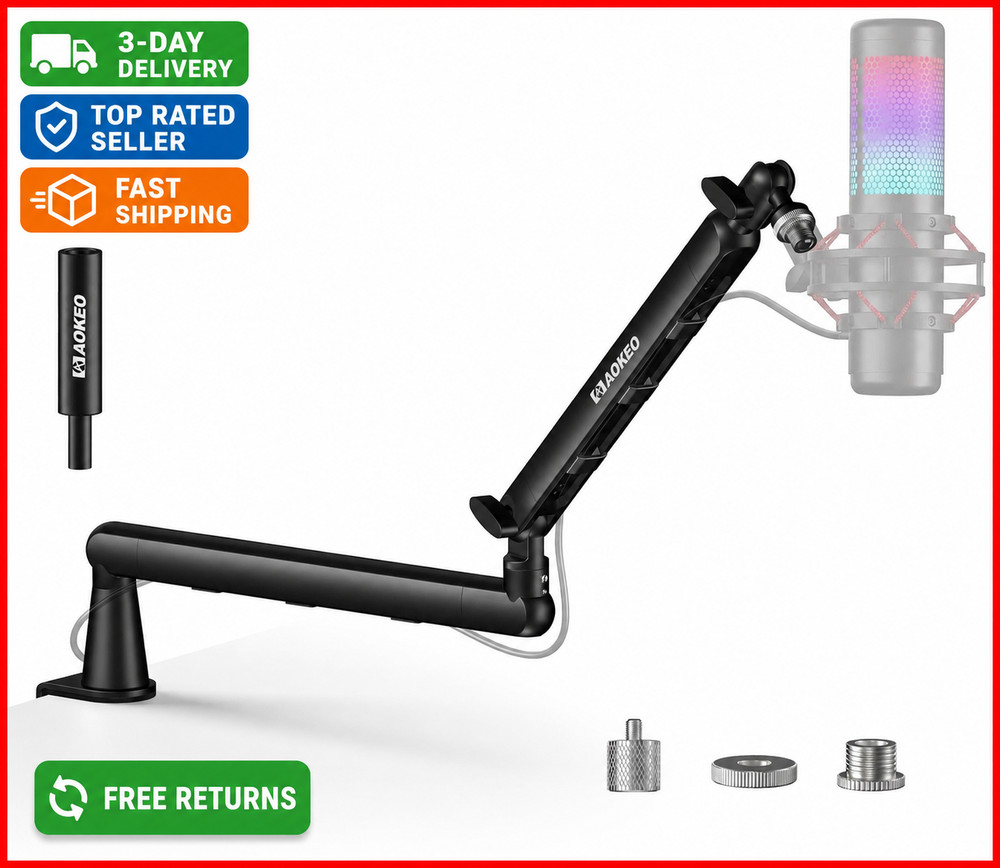 Adjustable Microphone Boom Arm for Blue Yeti HyperX Elgato Wave