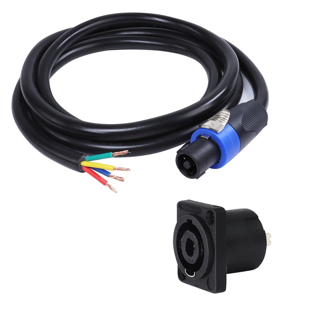 1pc Speakon to Bare Cable 6 Feet 4 Conductor PA DJ Chuchero Tweeter SpeakON Wire