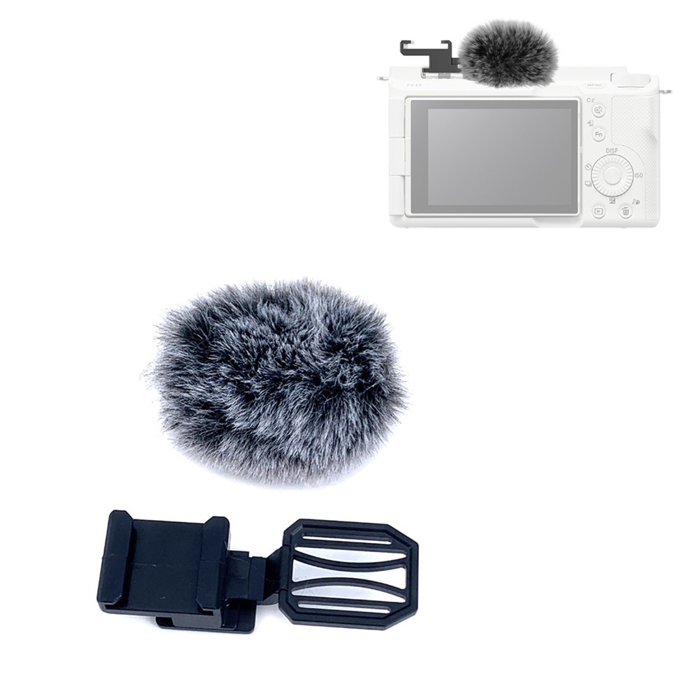 Cold Shoe Microphone Windshield Muff for Sony ZV1 ZV-1II ZV1F ZVE10 ZV-10II ZVE1