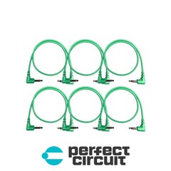 Tendrils Right Angle Cable 6-Pack 10CM (Emerald) EURORACK NEW PERFECT CIRCUIT