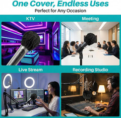 100Pcs Disposable Microphone Covers Microphone Windscreen Bulk Protective Caps