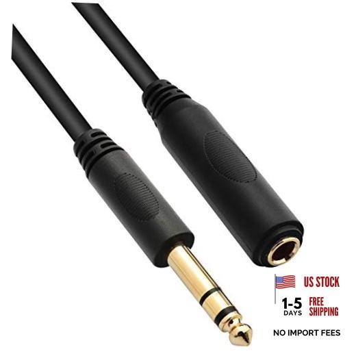 1/4 Extension Cable 10 ft, Headphone Extension Cable Quarter inch TRS 10 feet