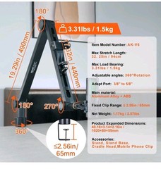 VEVOR Microphone Boom Arm with Desk Mount 360° Rotatable Adjustable Mic Stand
