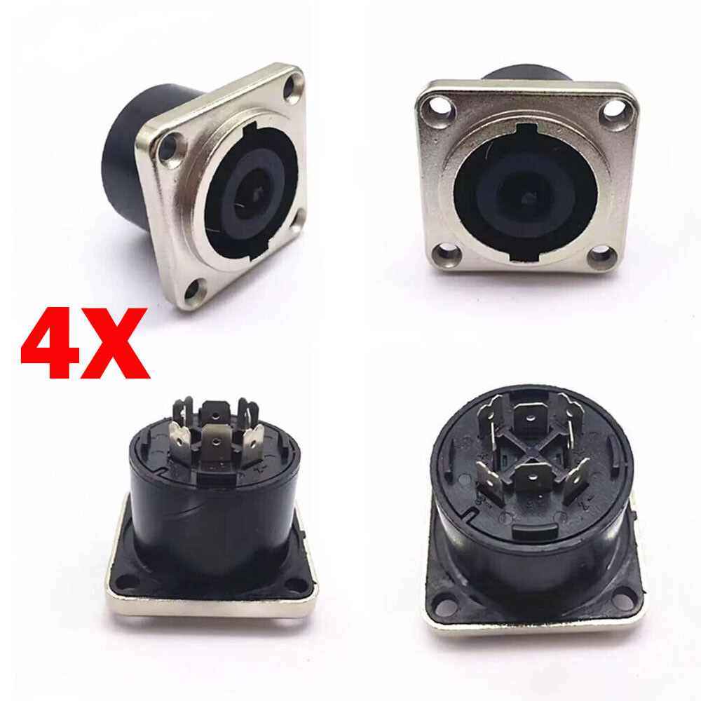 4PC For Speakon For Neutrik NL8MPR Loudspeaker/Amplifier 8 Pole Panel Connector