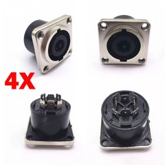 4PC For Speakon For Neutrik NL8MPR Loudspeaker/Amplifier 8 Pole Panel Connector