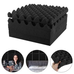 6Pcs Black Acoustic Panels Soundproofing Wall Pads for Speaker Isolation