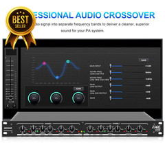 Professional 2 Way 3 Way Stereo and 4 Way Mono Audio Crossover with XLR Inputs a