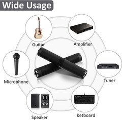 1/4 Inch TRS/TS Coupler Female to Female Audio Connector 6.35 Mm TRS Stereo and