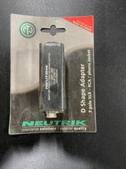Neutrik NA2F-D0B-TX 3 Pole XLR Female – RCA / Phono Socket Adapter – Black Coded