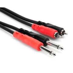 Hosa Cable CPR-202 Dual 1/4″ Phone Male to Two RCA Male Unbalanced Cable 6.5 FT