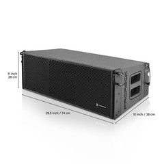 PRORECK Full Range Powered Line Array Speaker Dual 8“ 4000W P.M.P.O 208-AP