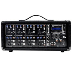 Seismic Audio 8 Channel 400W RMS Powered Mixer Bluetooth Effects SA-MA8C