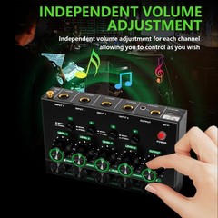 Professional 4 Channel Auditory Mixer With Adjustable Level Control For Studio