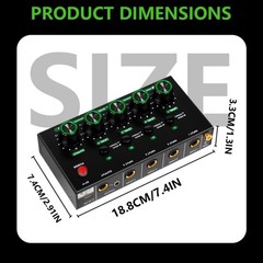Professional 4 Channel Auditory Mixer With Adjustable Level Control For Studio