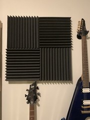 Acoustic Recording Studio Sound Treatment Wood Panel 2’X2’ X2” Foam Dispersement