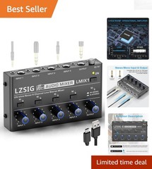 Versatile 4-Channel Mini Audio Mixer – Mono/Stereo Switch for Seamless Mixing