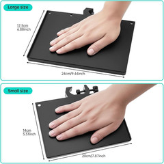 2Pcs Microphone Stand Tray Adjustable Clamp-On Utility Shelf Rack Music Stage