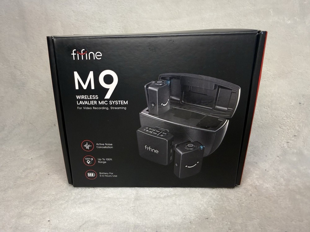 (BRAND NEW) Fifine M9 Wireless Lavalier Microphone Black