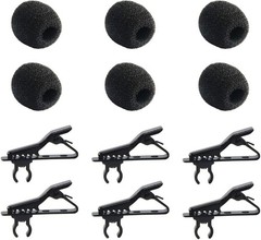 AUGSUN 18Pcs Lapel Microphone Clips Kit Metal Lavalier Mic Clip