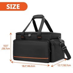Trunab DJ Cable File Bag with Adjustable Dividers, 15.6“ Laptop Sleeve, Trav…