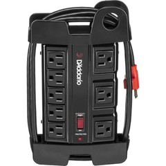 D’Addario PW-TGPB-01 Tour-Grade Power Base 8-Outlet Surge Protector w/ 6′ Cable