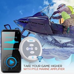 Pyle 600W Marine Grade Bluetooth 5.3’’ x 3.5’’ x 2.1’’ -inches, White