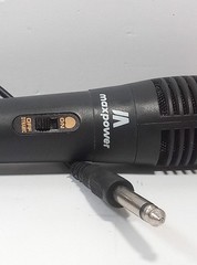 Maxpower Wired Handheld/Stand-Held Microphone 1/4in TS Plug On/Off Black (X-03)