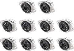 MECCANIXITY 10 Pcs 9pin Tube Socket Bakelite Socket,Vacuum 28mm, Black